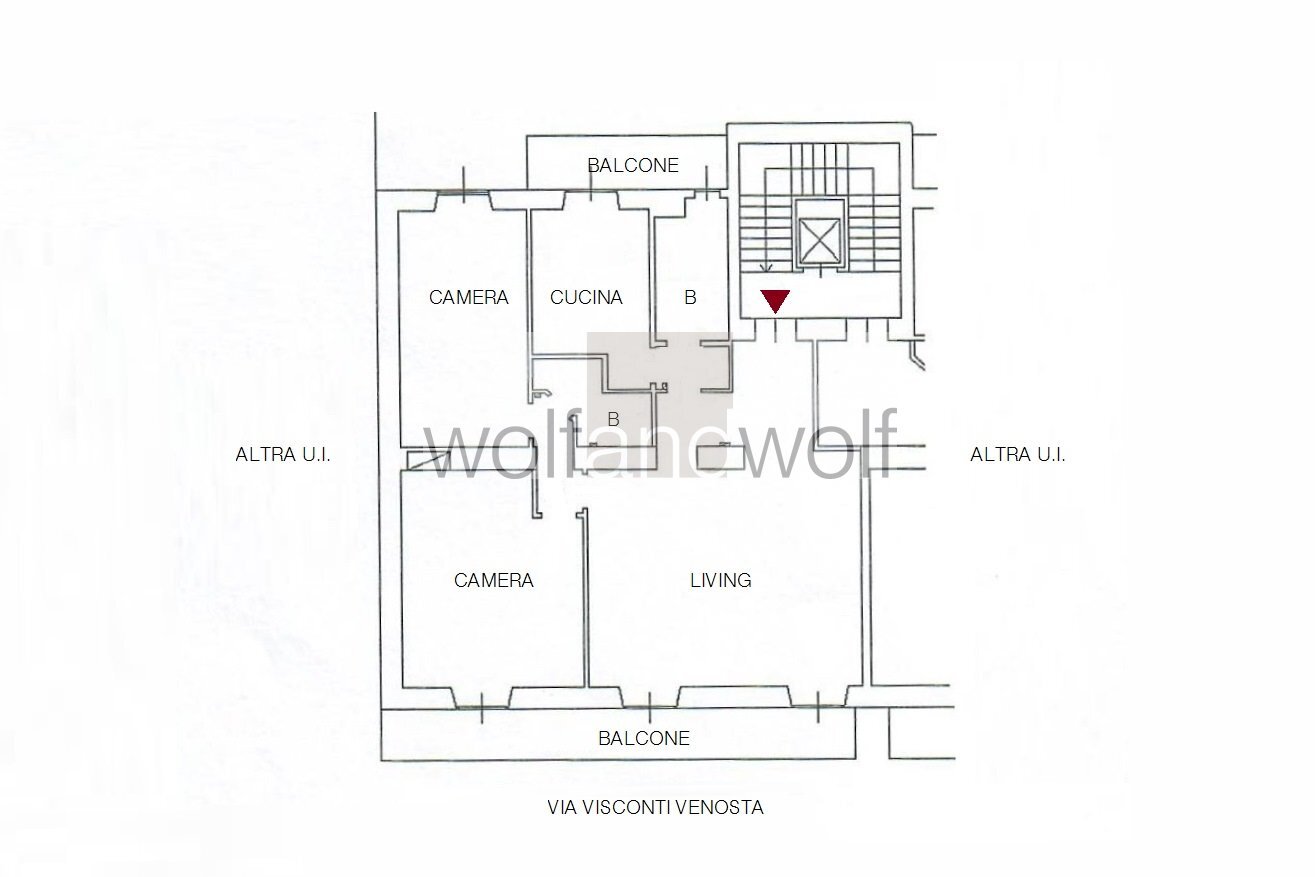 Foto 20 - Three-room apartment Via Emilio Visconti Venosta
 
5, Milano - floor plans 1