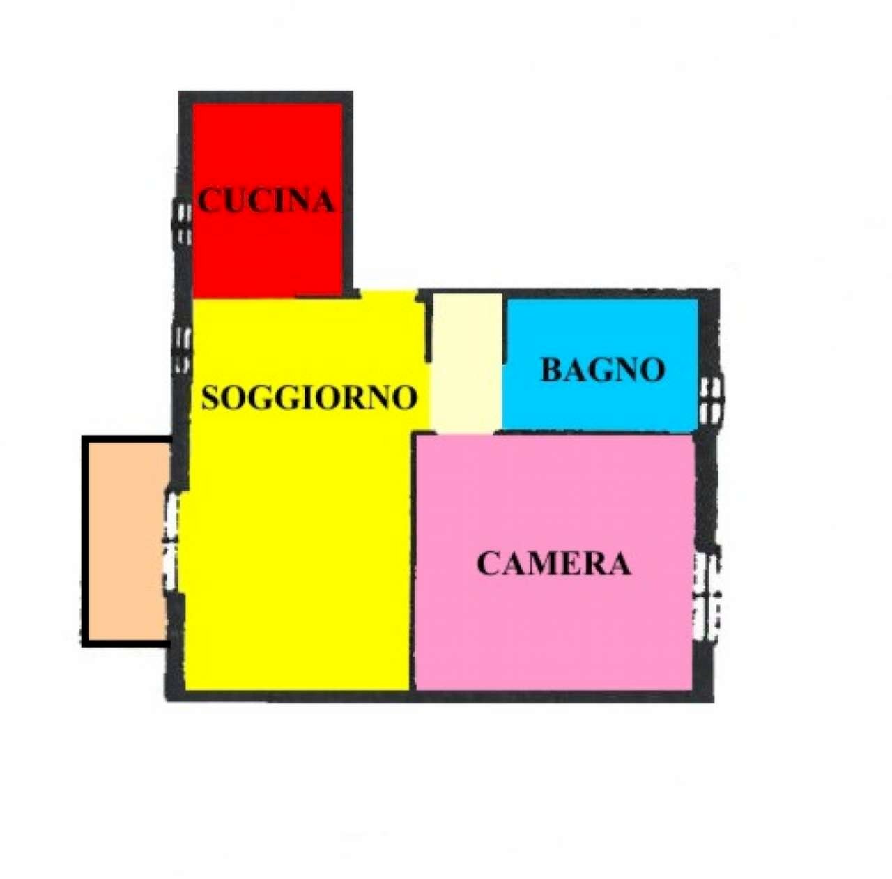 202 - Bilocale via Barni, Dovera - planimetria 1