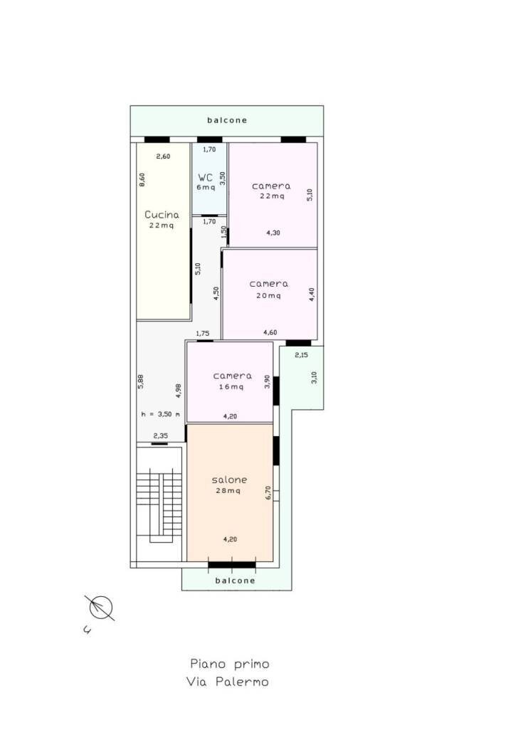 Casa indipendente via Palermo, 8, San Giovanni la Punta - planimetria 1