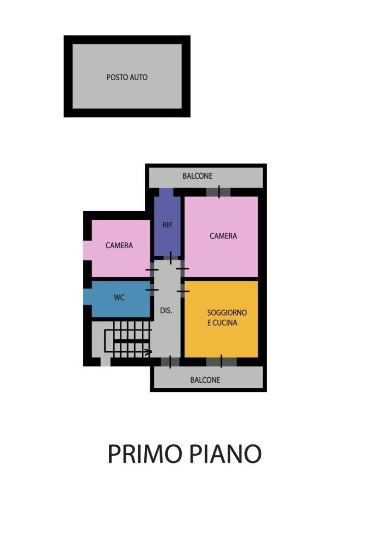 Trilocale via del Fabbro, Ravenna (zona San Pietro in Vincoli) - planimetria 1