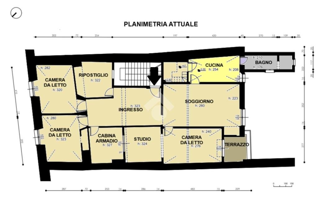 Appartamento Via Pia, Savona (zona Centro storico) - planimetria 1