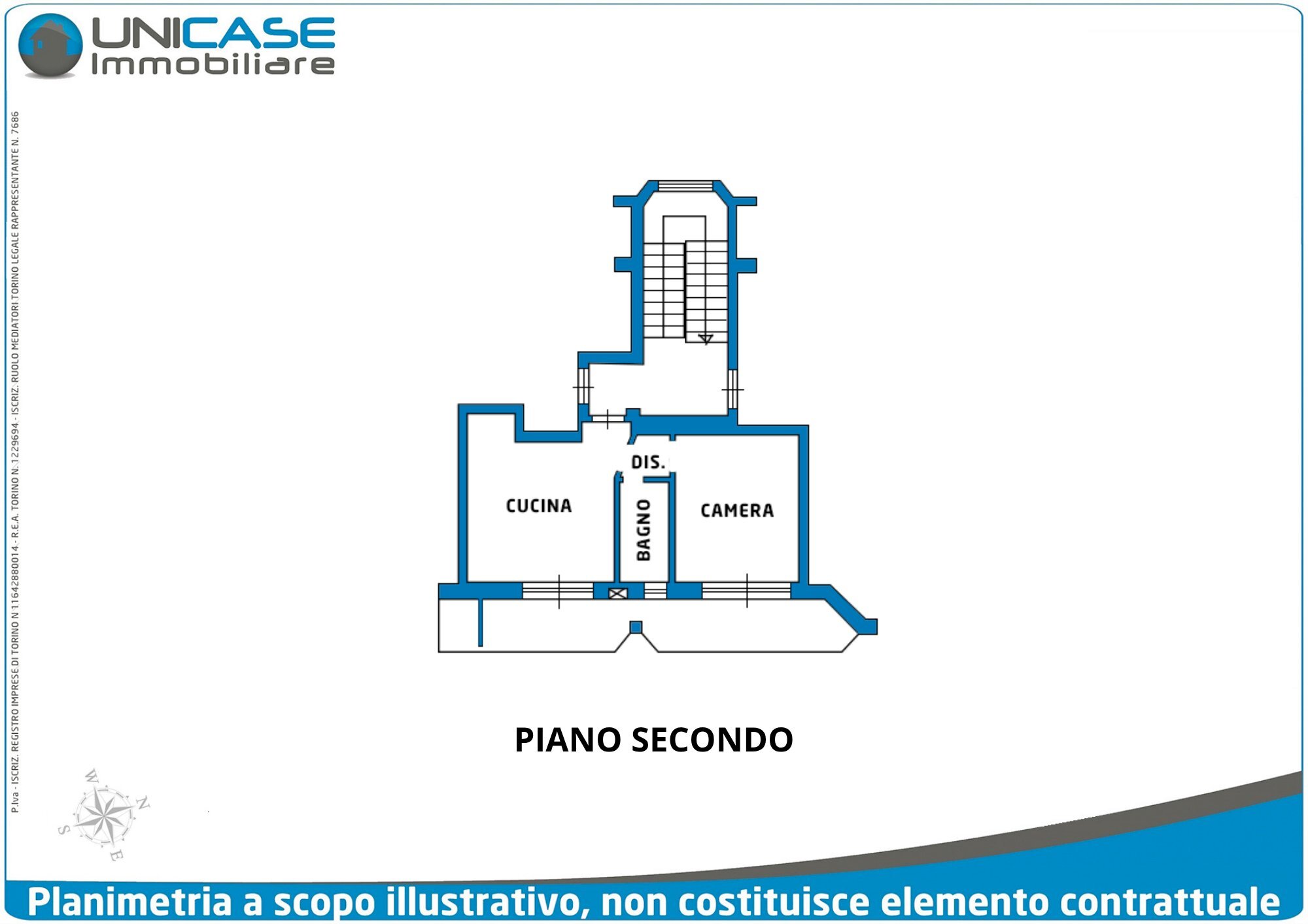 Two-room apartment via Angrogna, 7, Torre Pellice - floor plans 1