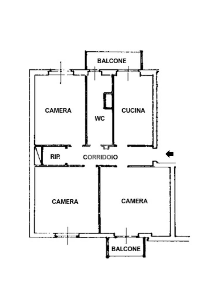 Trilocale Via G. Matteotti, Settimo Milanese - planimetria 1