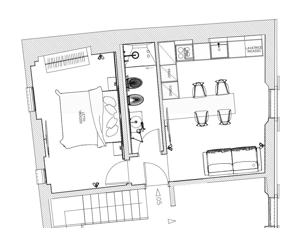 Two-room apartment Via Parigi, 18, Bologna (neighborhood Centro Storico) - floor plans 1