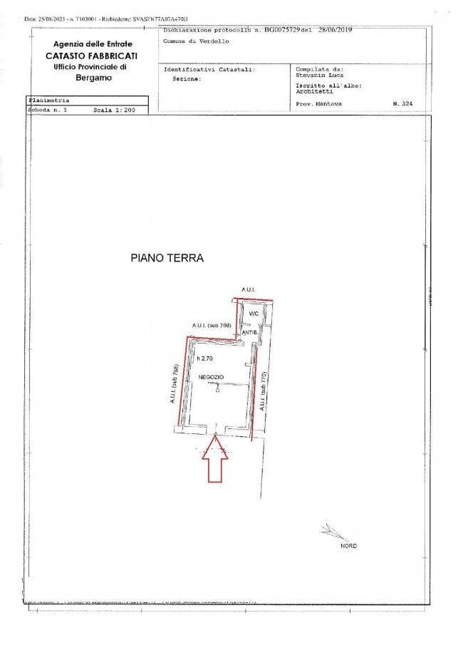 Foto 7 - Appartamento via donizetti, Verdello - planimetria 1