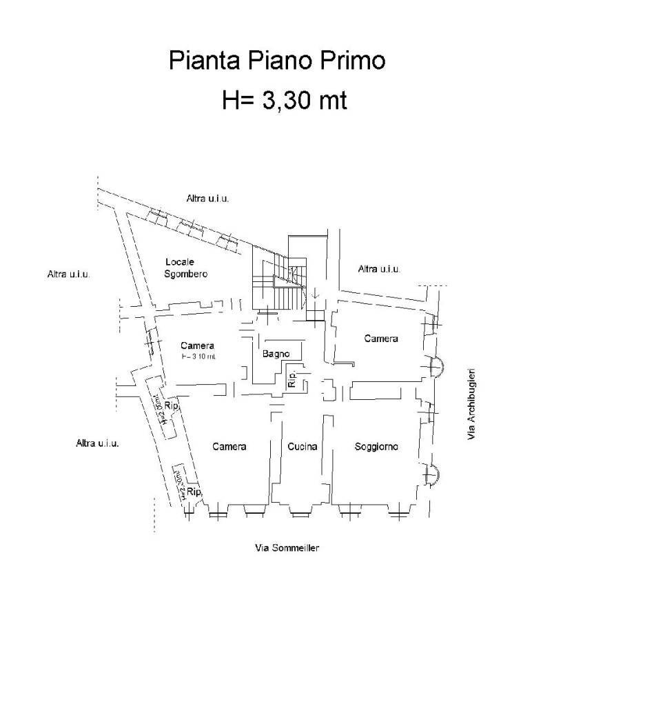 Appartamento via Archibugieri di San Giorgio, Pinerolo - planimetria 1