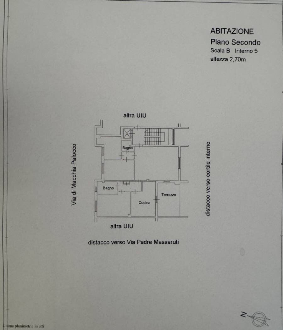 Quadrilocale via Padre Massaruti, Roma - planimetria 1