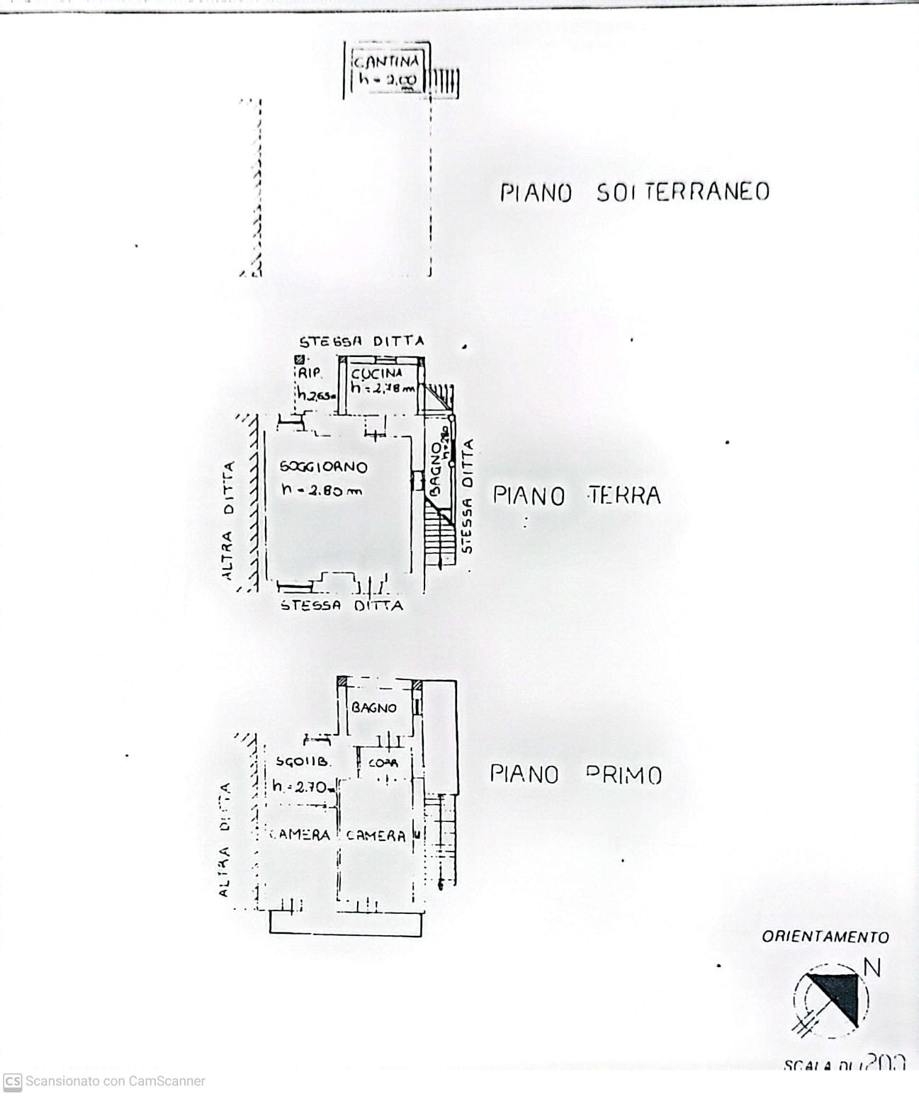 Semi-detached house Via Ripoira, 31, Barge - floor plans 1