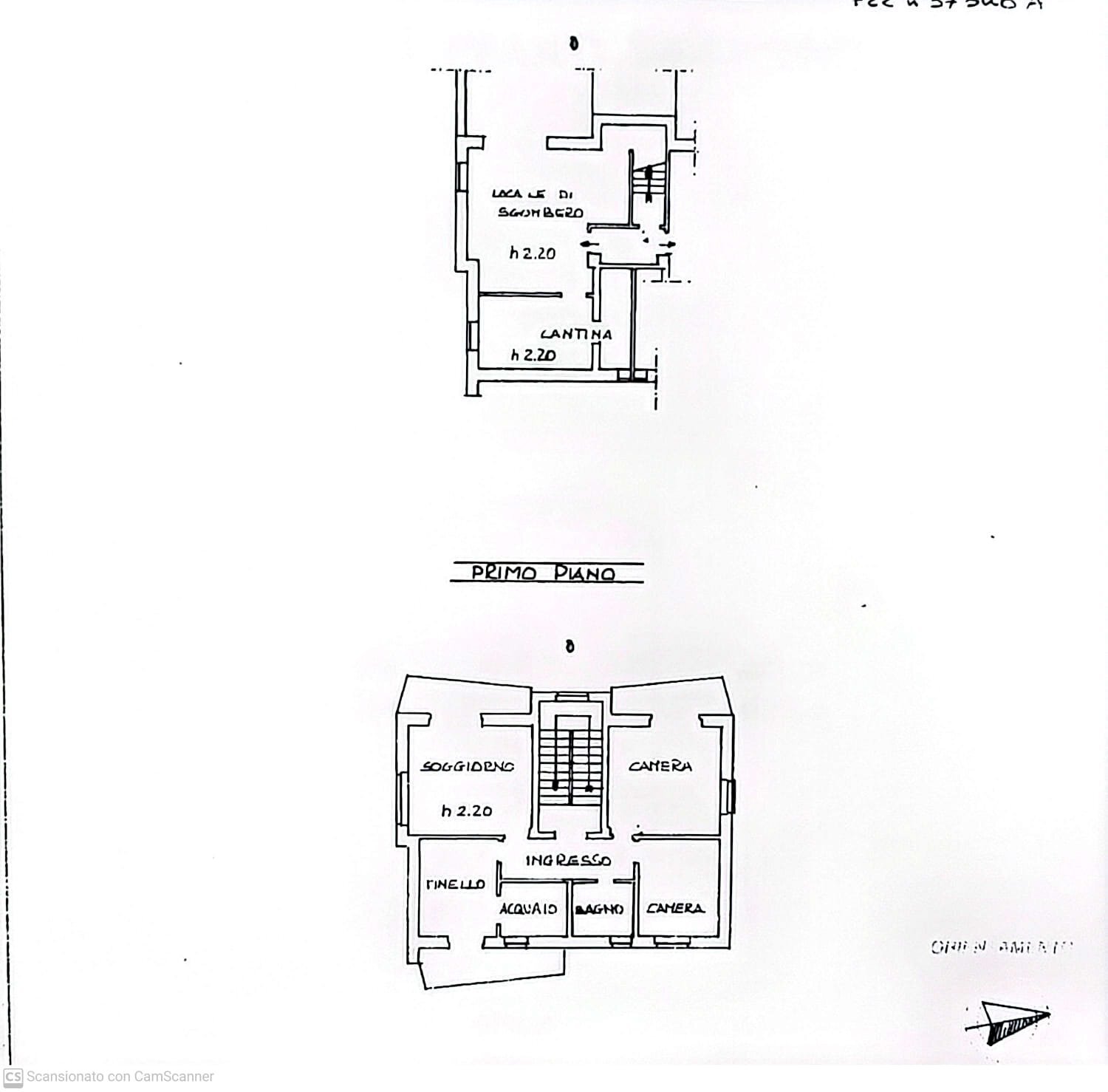 Four-room apartment via Bergera, 13, Bagnolo Piemonte - floor plans 1