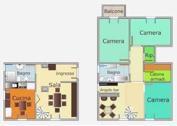 Planimetria - Appartamento via Sardorella, 53, Genova (zona Bolzaneto) - foto 7