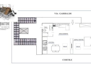 Planimetria - One-room apartment via Giuseppe Barbaroux, 18, Torino (neighborhood Centro) - photo 43