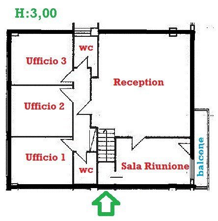 Office via Orvieto, 14I, Pomezia - floor plans 1