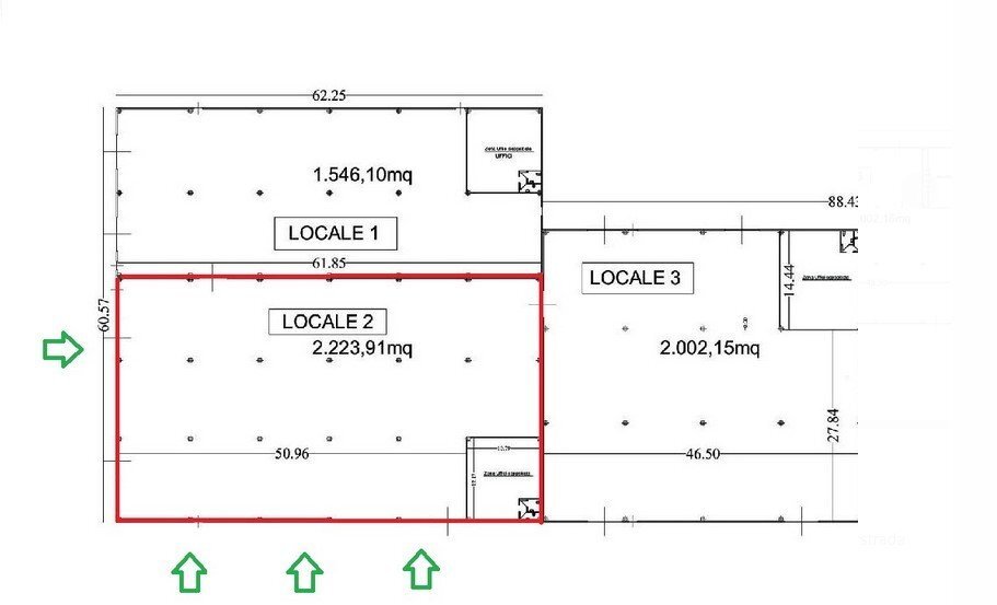Capannone via Laurentina, 157, Pomezia - planimetria 1