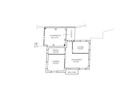 Porzione di casa Borgata Battai dei Per, 13, Paesana - planimetria 1