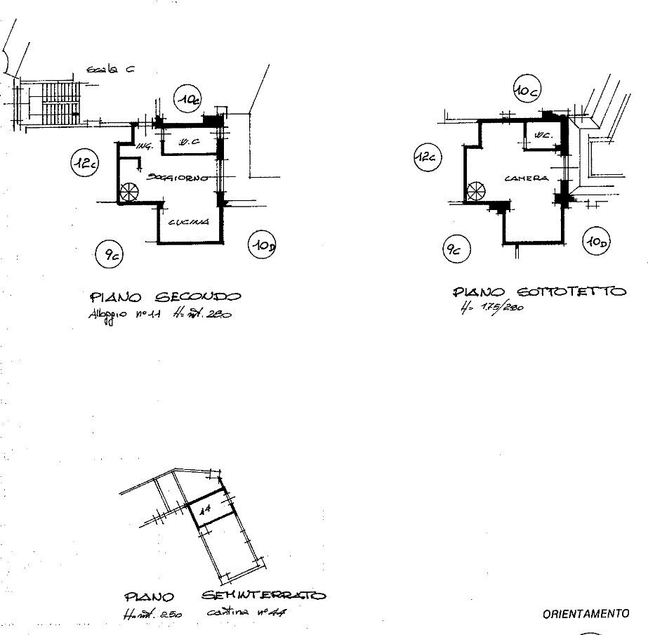 One-room apartment Via Mistral, Monterosso Grana - floor plans 1