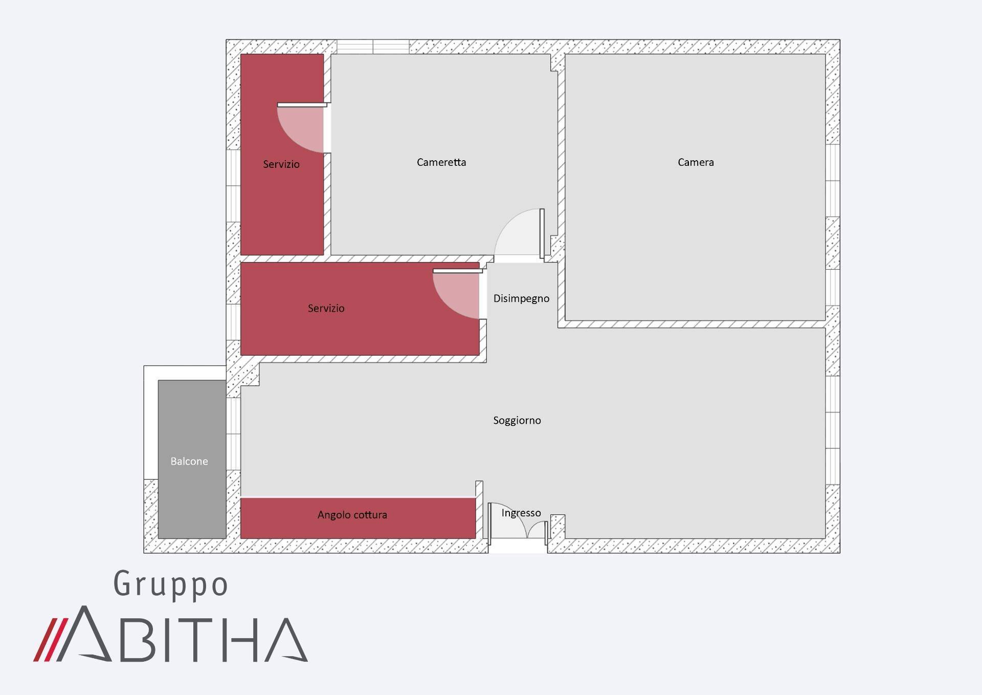 Trilocale Via Giuseppe Chiarini, Roma - planimetria 1