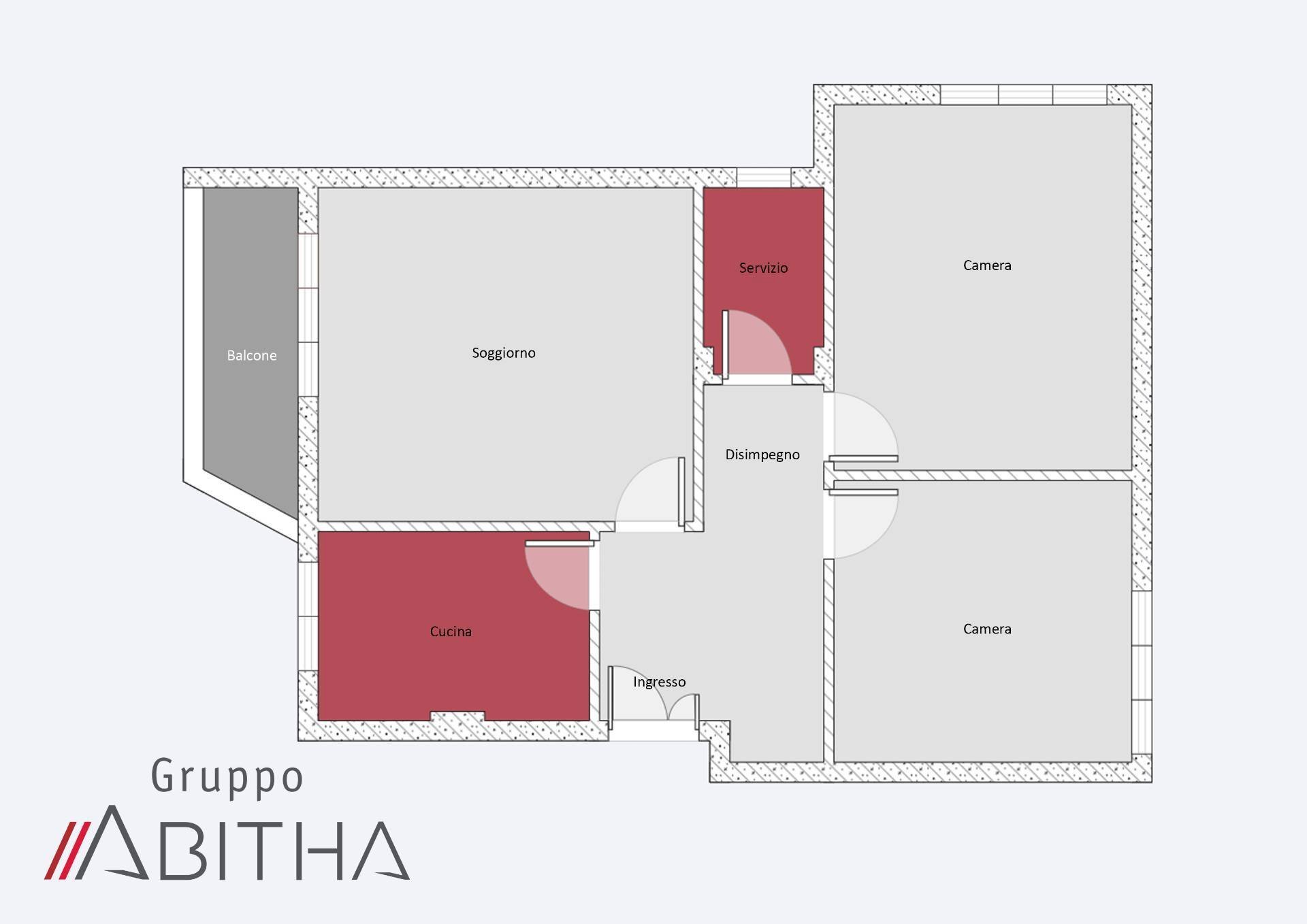 Trilocale Via Francesco D'ovidio, Roma - planimetria 1