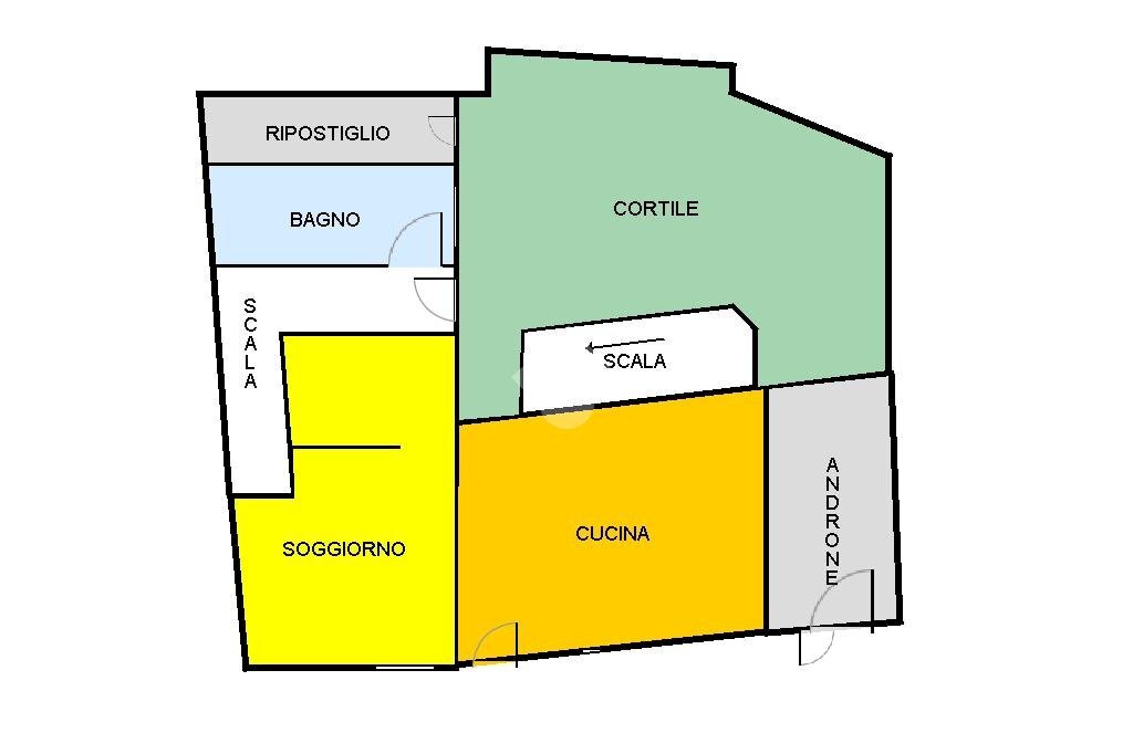 Semi-detached house via Marconi, Antignano - floor plans 1