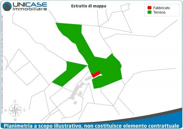 Estratto di mappa - Porzione di casa via Moloire, Rorà - planimetria 1