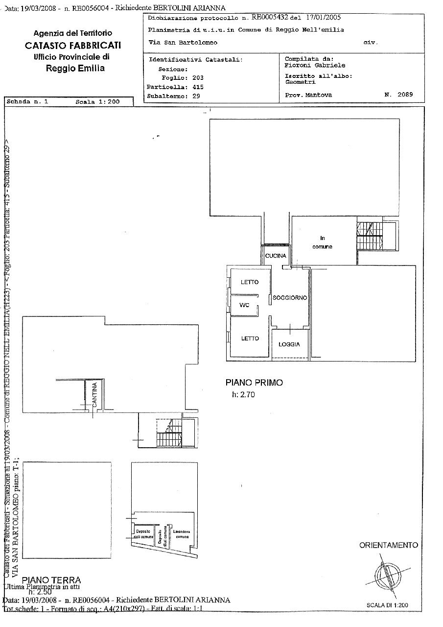 Apartment Reggio nell'Emilia - floor plans 1