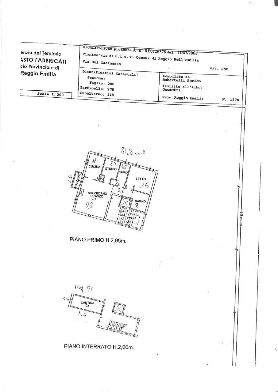 Appartamento Reggio nell'Emilia - planimetria 1