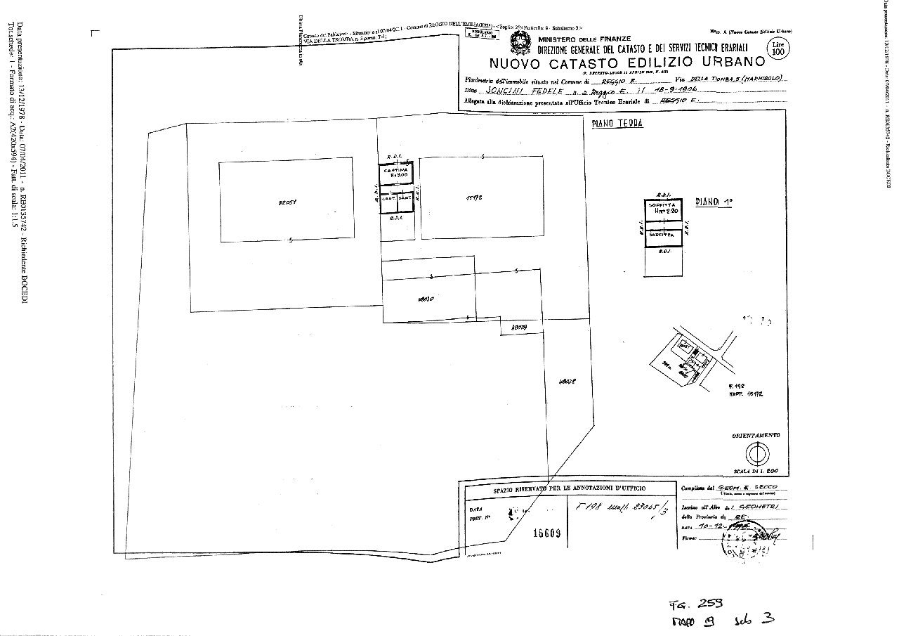 Rustico Reggio nell'Emilia - planimetria 1