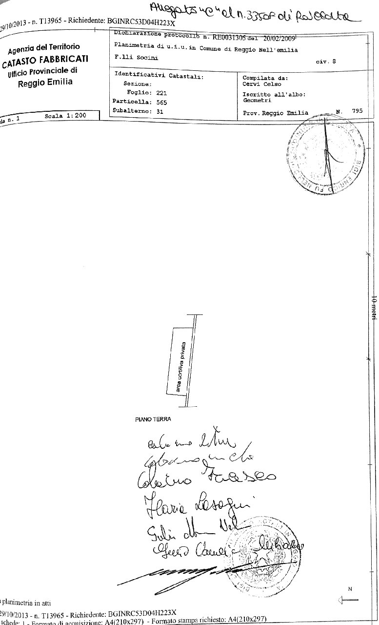 Porzione di casa Reggio nell'Emilia - planimetria 1