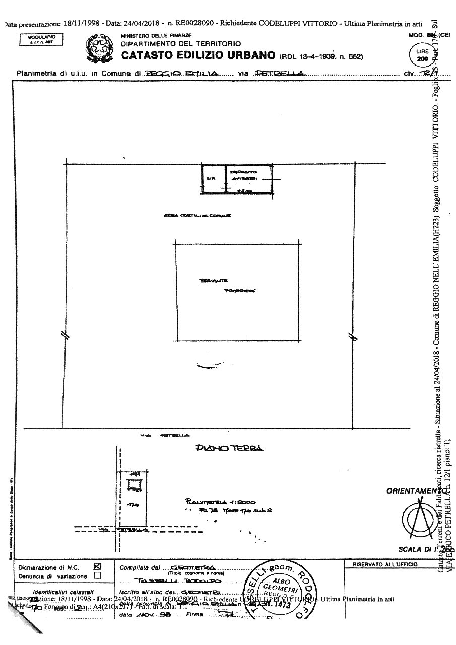 Casa indipendente Reggio nell'Emilia - planimetria 1
