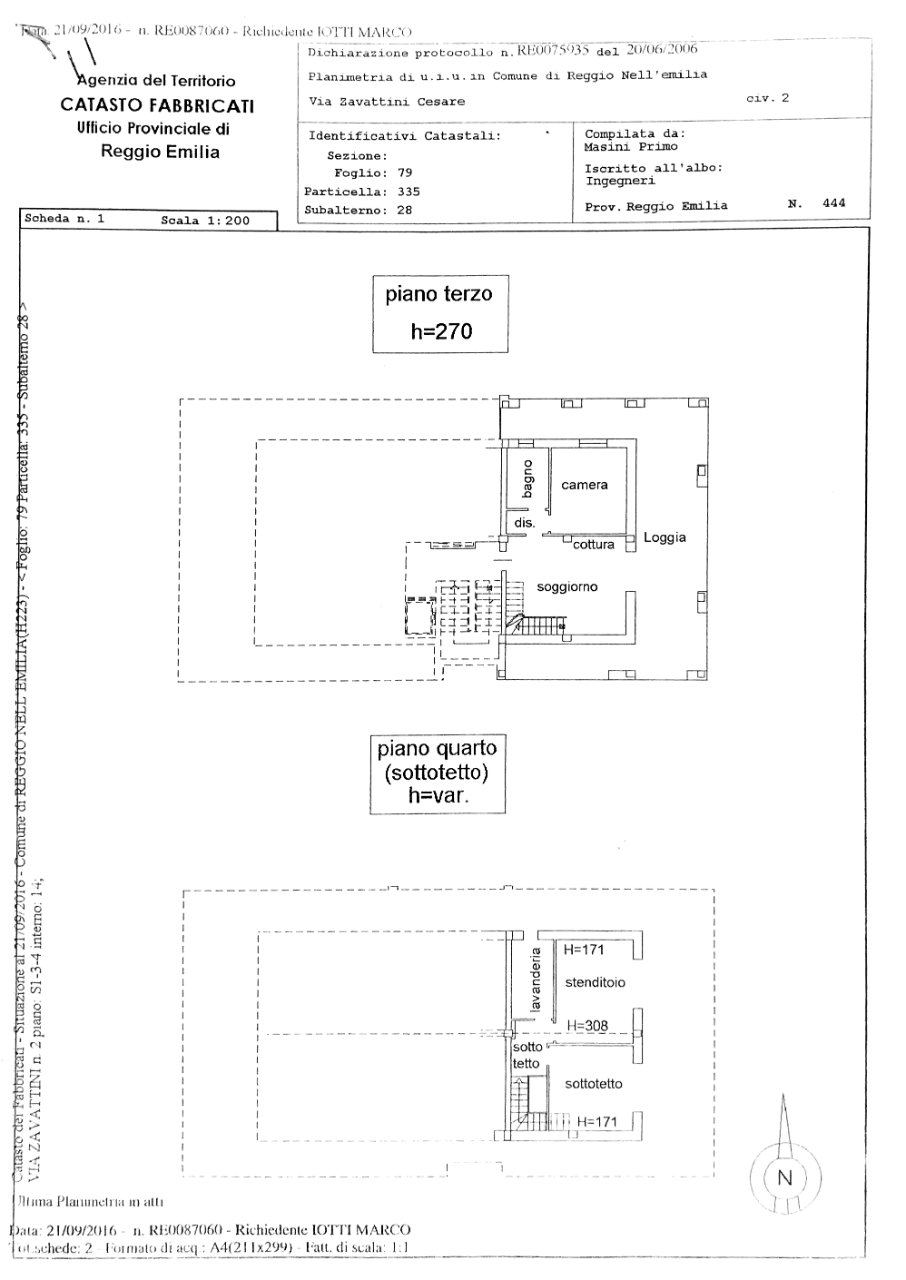 Attico Reggio nell'Emilia - planimetria 1