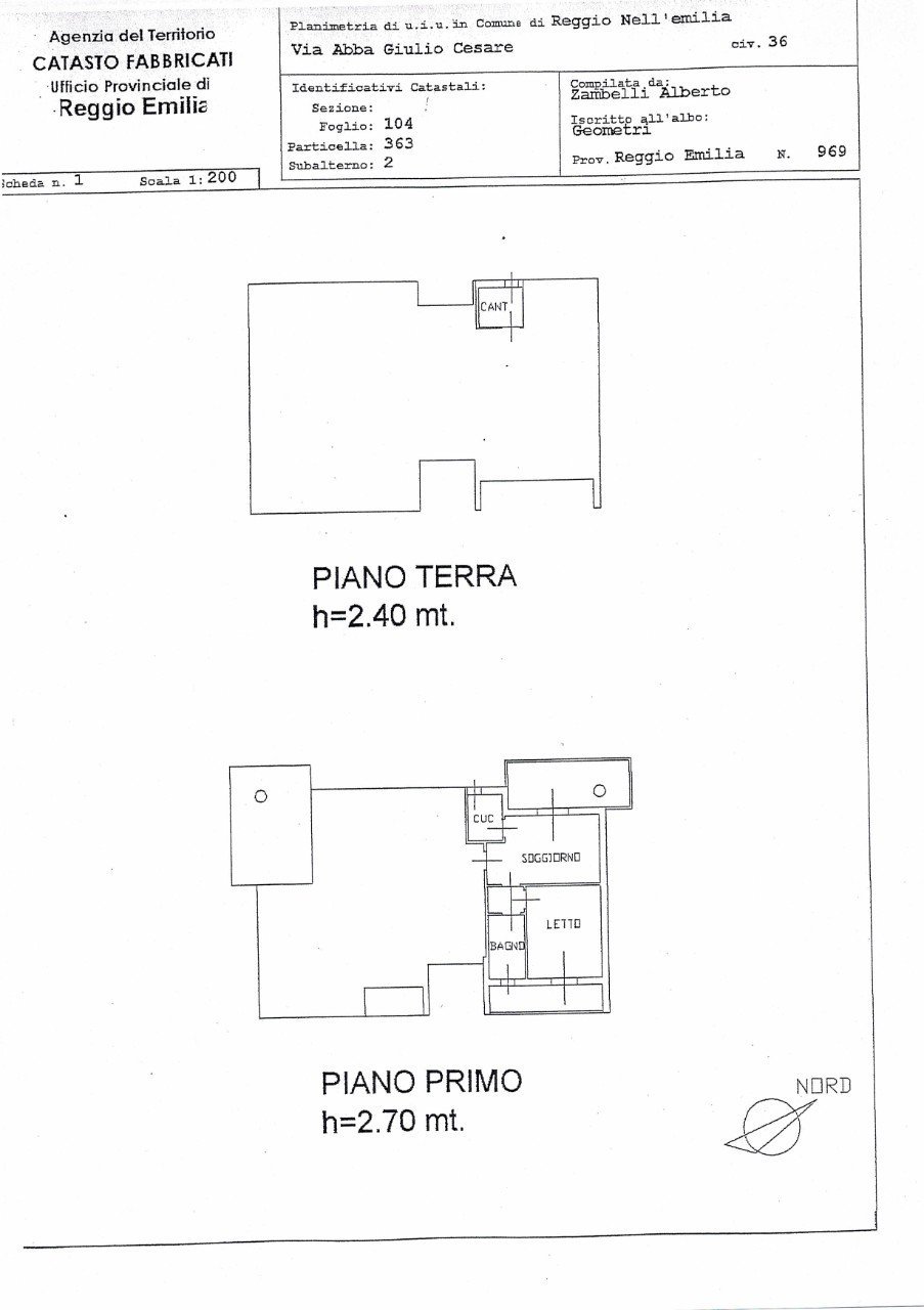 Appartamento Reggio nell'Emilia - planimetria 1