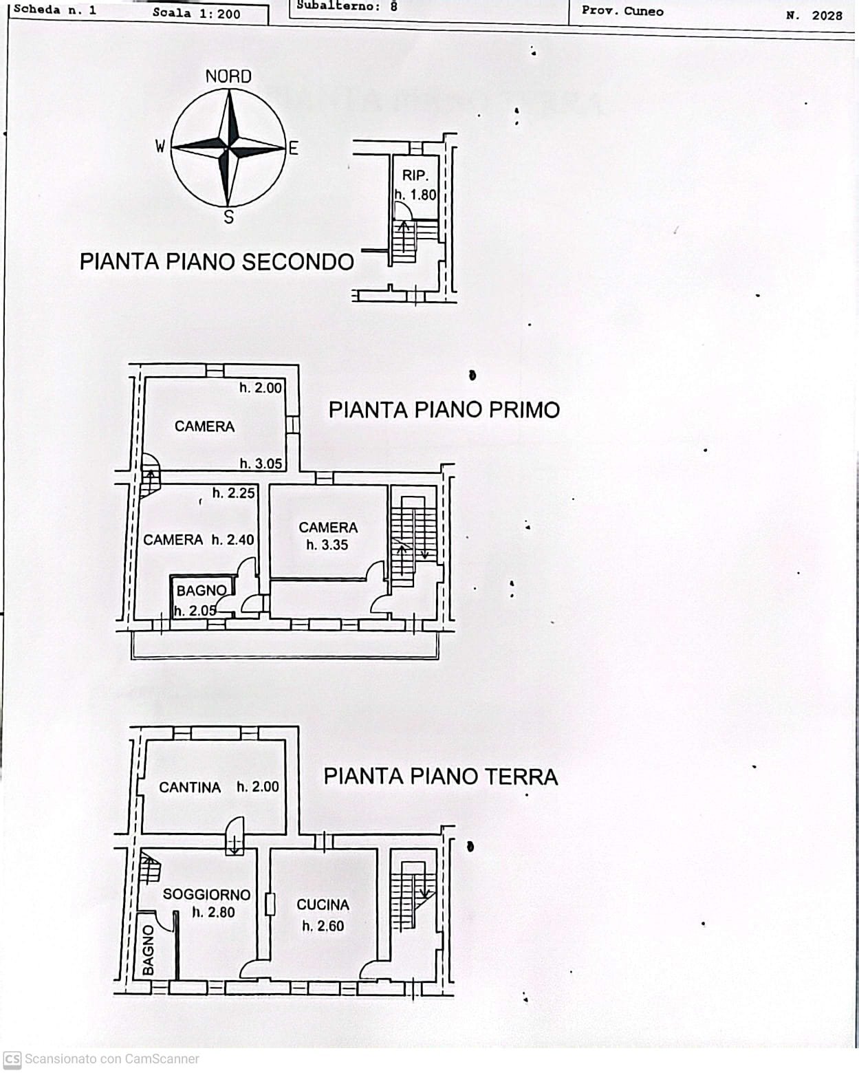 Independent house Via Sant'Anna, 80, Bagnolo Piemonte - floor plans 1