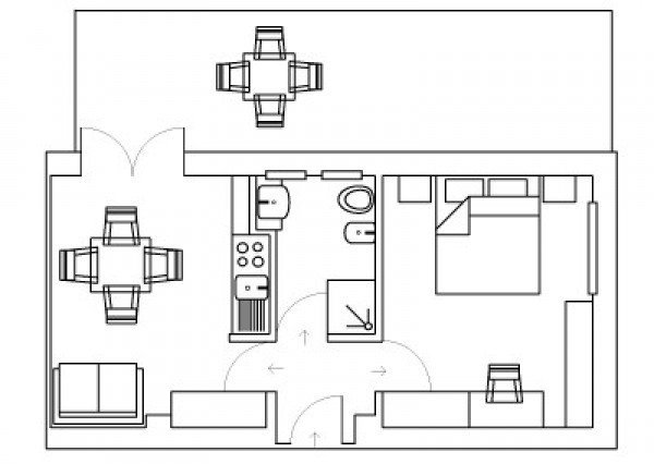 Bilocale via 20 Settembre, Cuneo (zona Centro) - planimetria 1