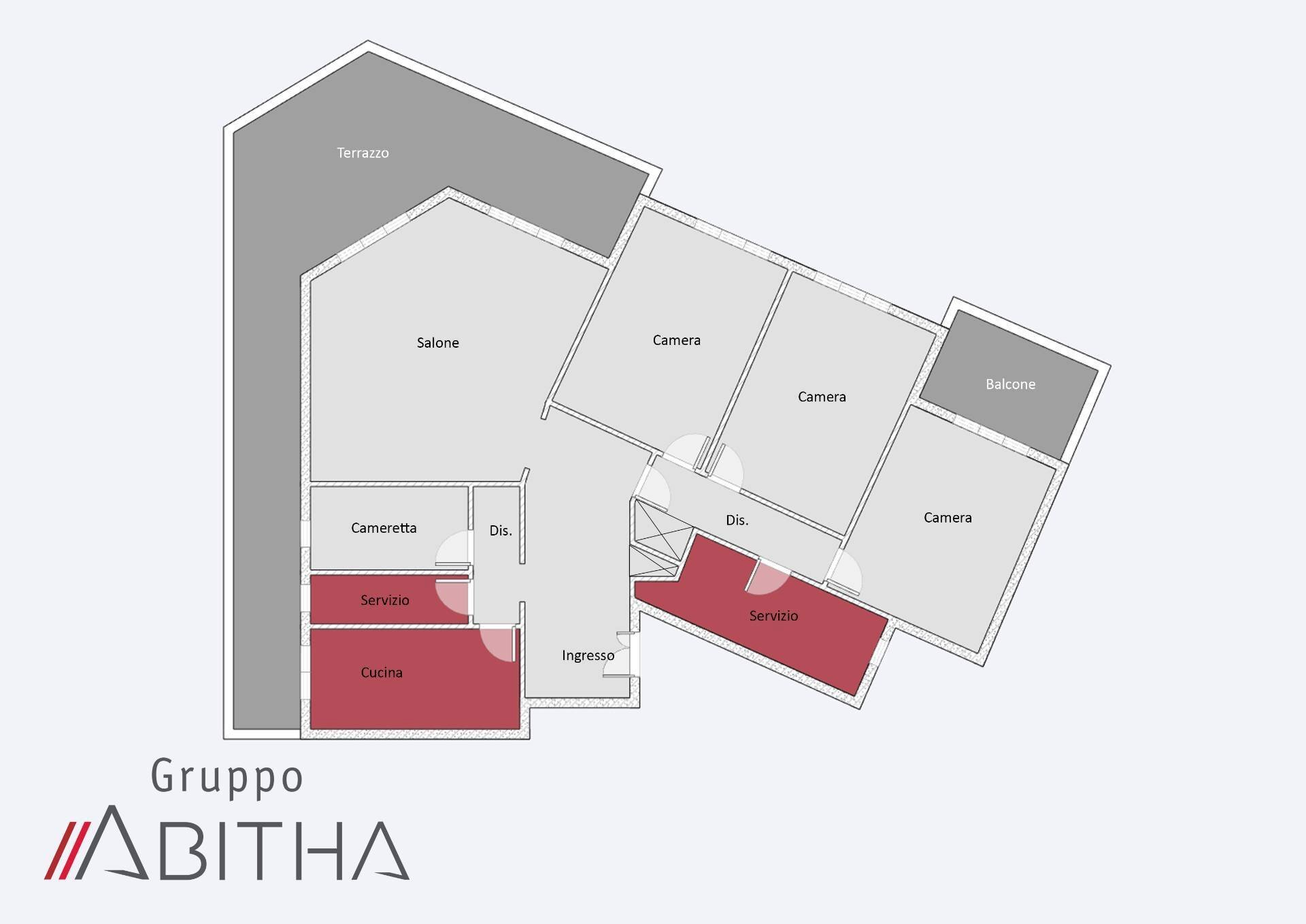Apartment via Isidoro Del Lungo, Roma - floor plans 1
