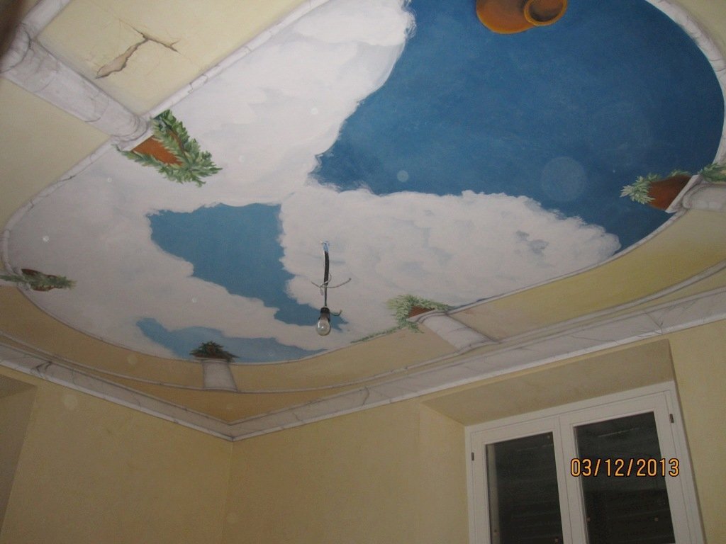 1Â° P dettaglio soffitto affrescato.JPG - Three-room apartment Carrara - photo 1