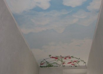 1Â° P bagno soffitto affrescato e particolare vaso - Appartamento Carrara - foto 9
