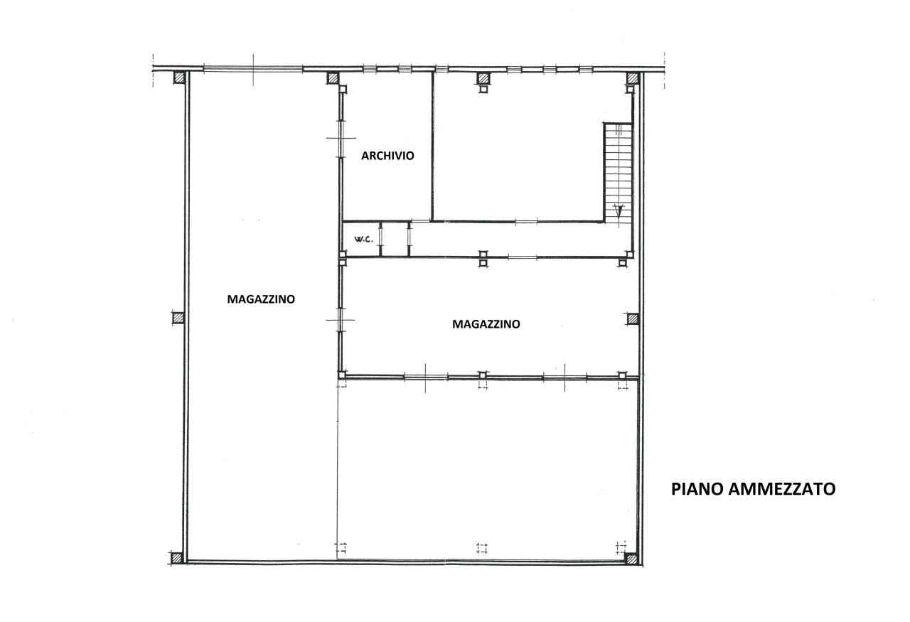 Planimetria piano ammezzato - Shed Via Soriano 22, Perugia - floor plans 1