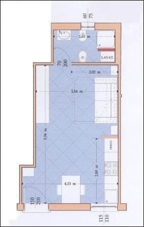 . - One-room apartment LOC. GUERCIO, Lerici - floor plans 1