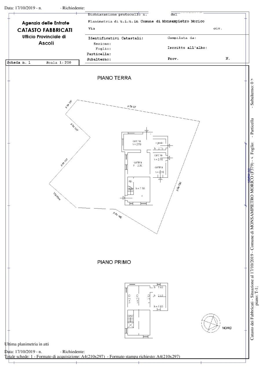 023 MONSAMPIETRO MORICO - Casa rurale in pietra e - Rustic Monsampietro Morico - floor plans 1