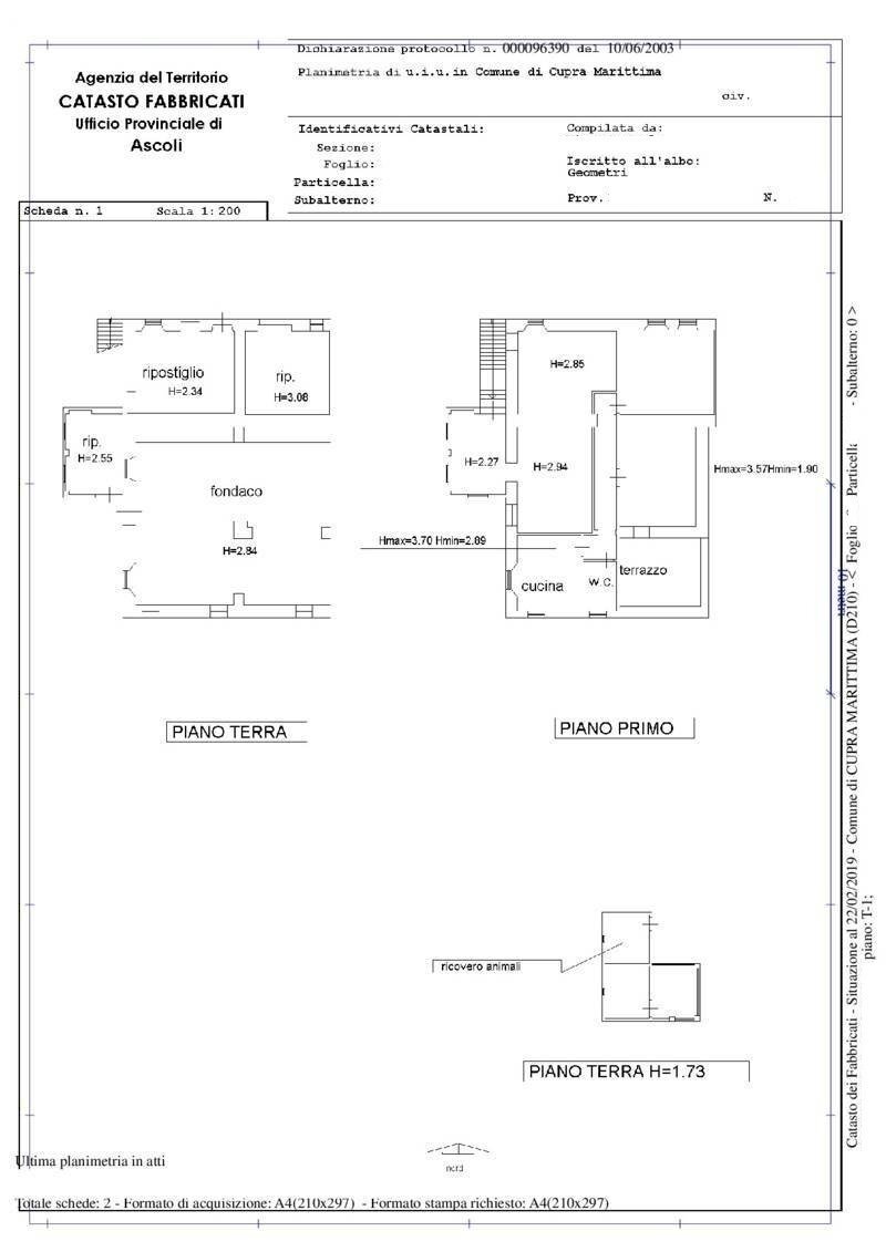 Piano Terra e primo Fg. 8 Part 423.jpg - Agricultural land Cupra Marittima - floor plans 1