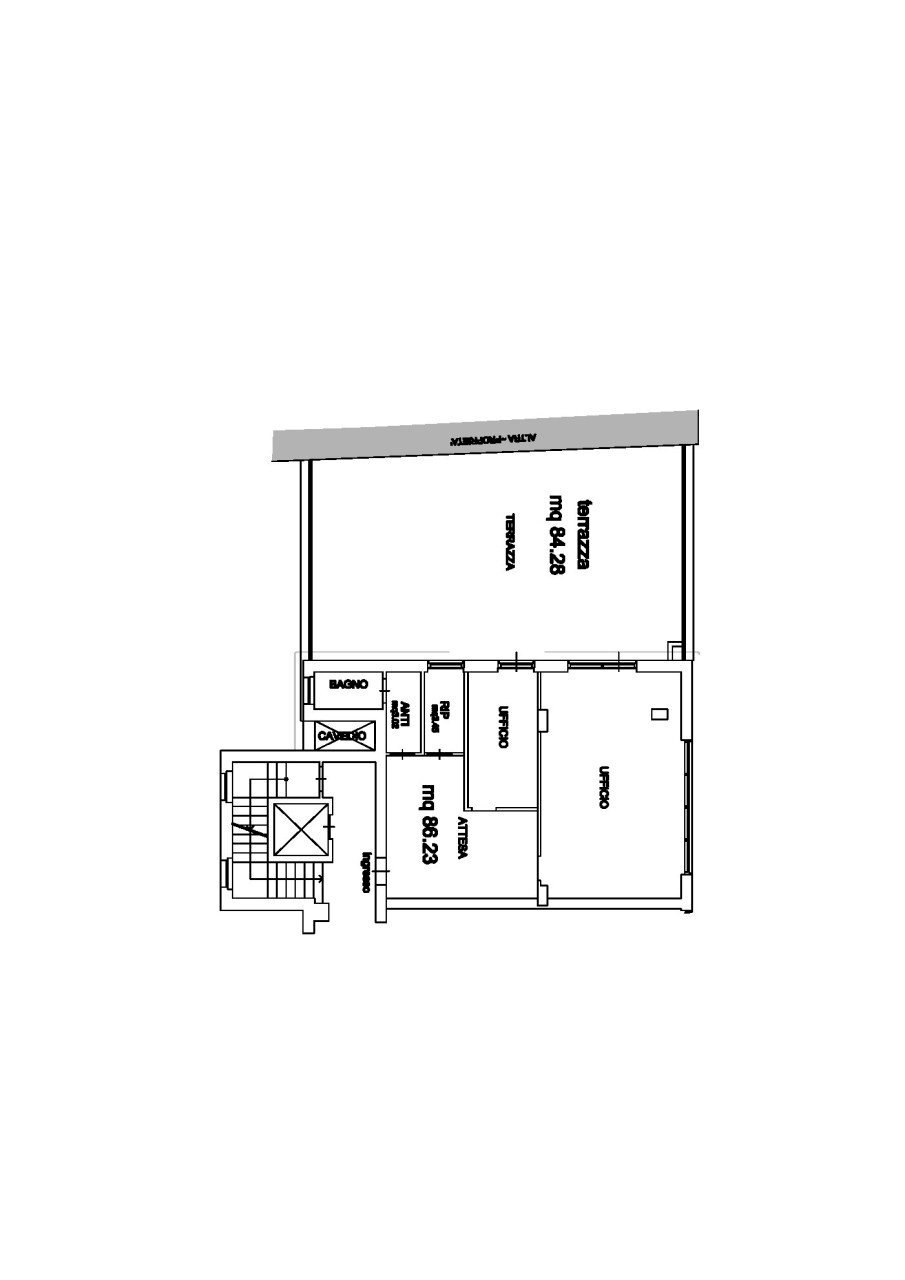 piantina ufficio zona centrale San Benedetto Del T - Office San Benedetto del Tronto - floor plans 1