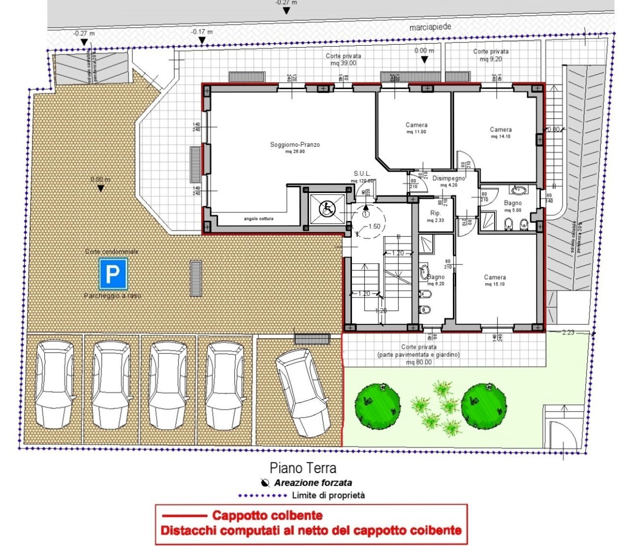 ipotesi divisione interna piano terra zona Conad - Appartamento San Benedetto del Tronto - planimetria 1