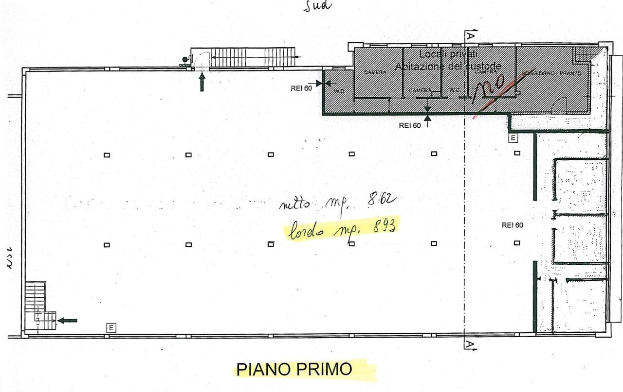locale artigianale piano 1Â°.jpg - Commercial Premises San Benedetto del Tronto - floor plans 1
