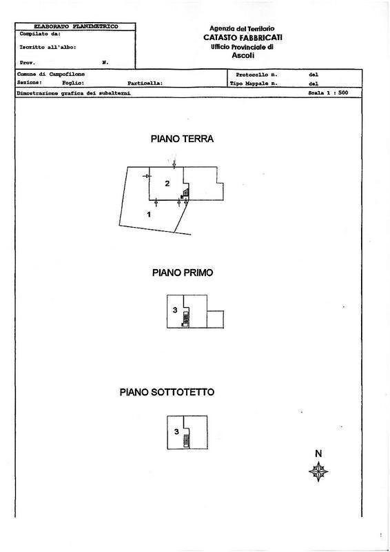 Annessi catasto Piano Terra-Primo e Sottotetto.JPG - Casale Contrada Montecamauro, Campofilone - planimetria 1