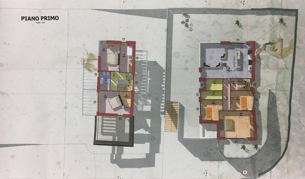ipotesi progetto terreno edificabile Monteprandone - Terreno edificabile residenziale San Giacomo, Monteprandone - planimetria 1