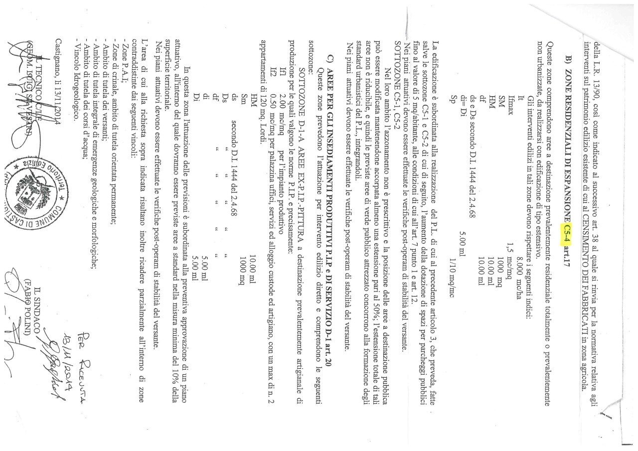 Cert dest urban 2.jpg - Terreno agricolo c.da S. Angelo di Ripaberarda, Castignano - foto 3