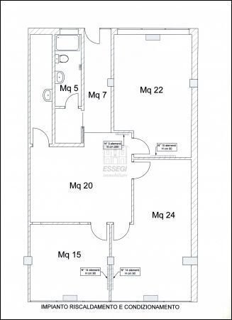 plenimetria - Office Viale cadorna, arancio 1, Lucca - floor plans 1