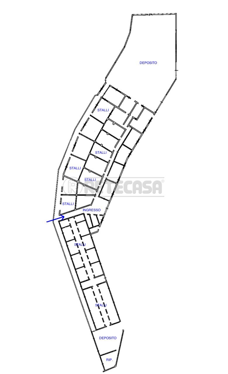 PLANIMETRIA CAPANNONE - Farm VIA DELLE ACQUE 5, Visco - floor plans 1