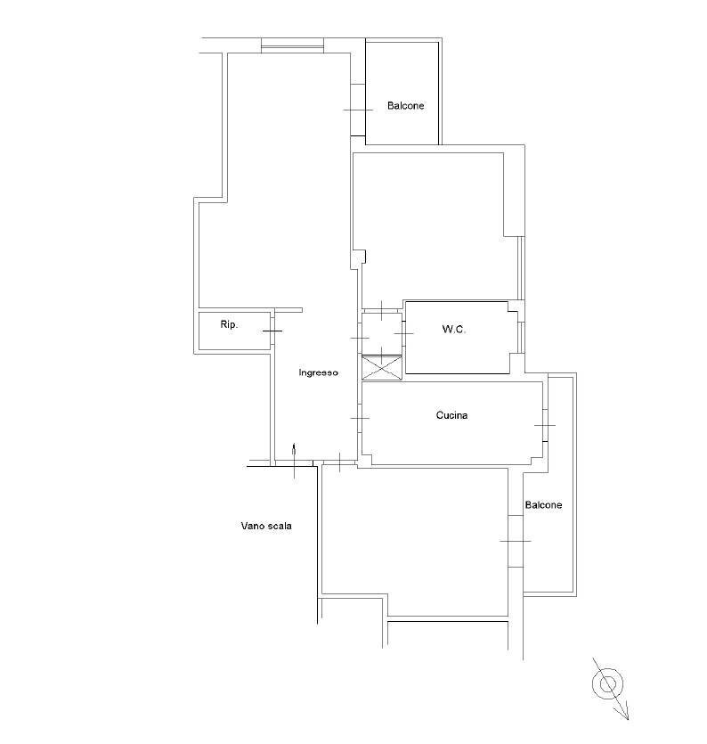 Trilocale Via Renato Fucini, Roma - planimetria 1