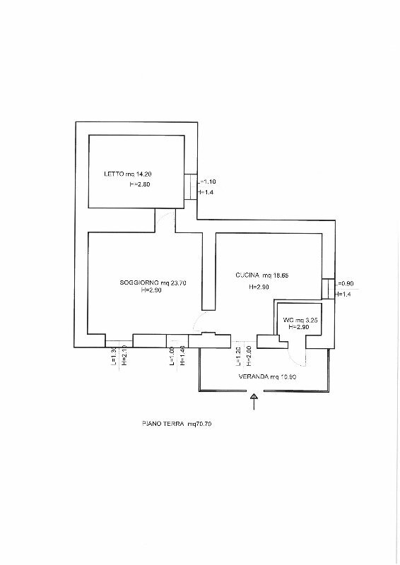 piano terra - Casale San Fele - planimetria 1