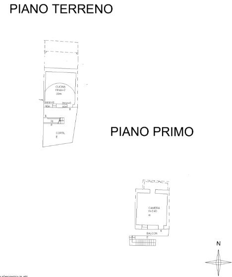 Portion of a house Via Vola, 36, Barge - floor plans 1